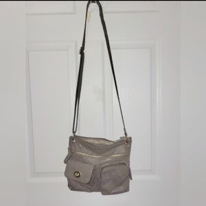 👜Fiorelli Faux Leather Crossbody Handbag👜 Muted Grey Brown